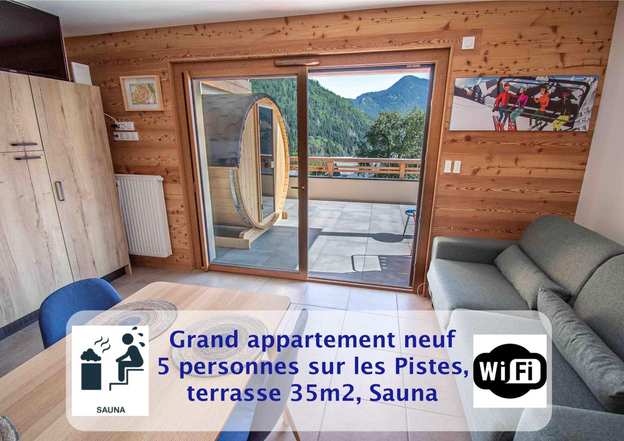 Dans Residence Neuve Le Snow Roc Sur Les Pistes, Grand Studio Cosy 5 Pers Avec Terrasse Panoramique, Sauna, Wifi Saint-Jean-dʼAulps Exterior foto